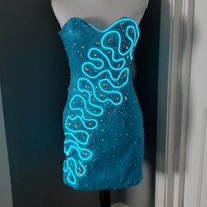 Johnathan Kayne Light Up Beaded Convertible Dress